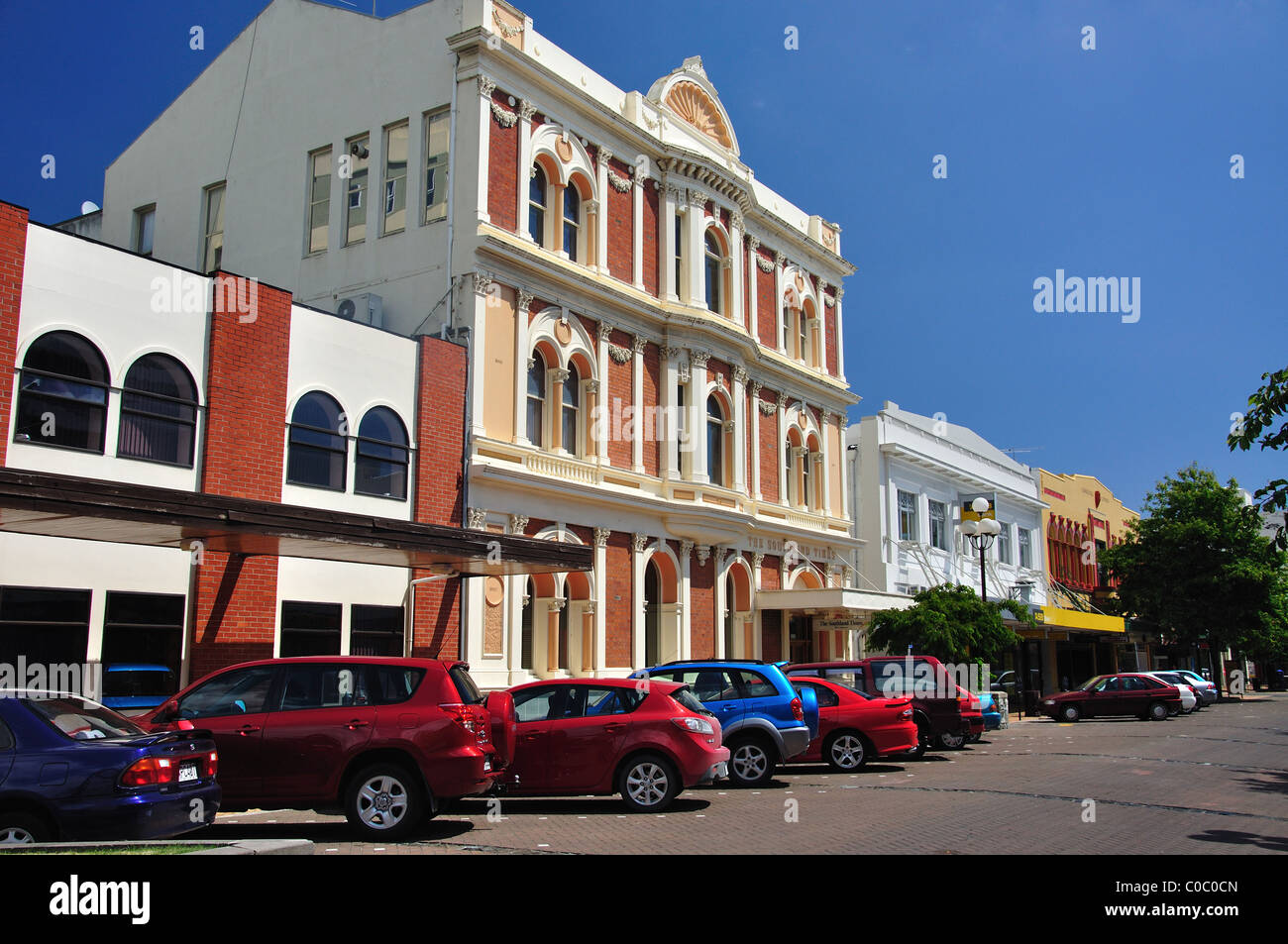 L'architecture d'époque, Don Street, Invercargill, Southland, île du Sud, Nouvelle-Zélande Banque D'Images