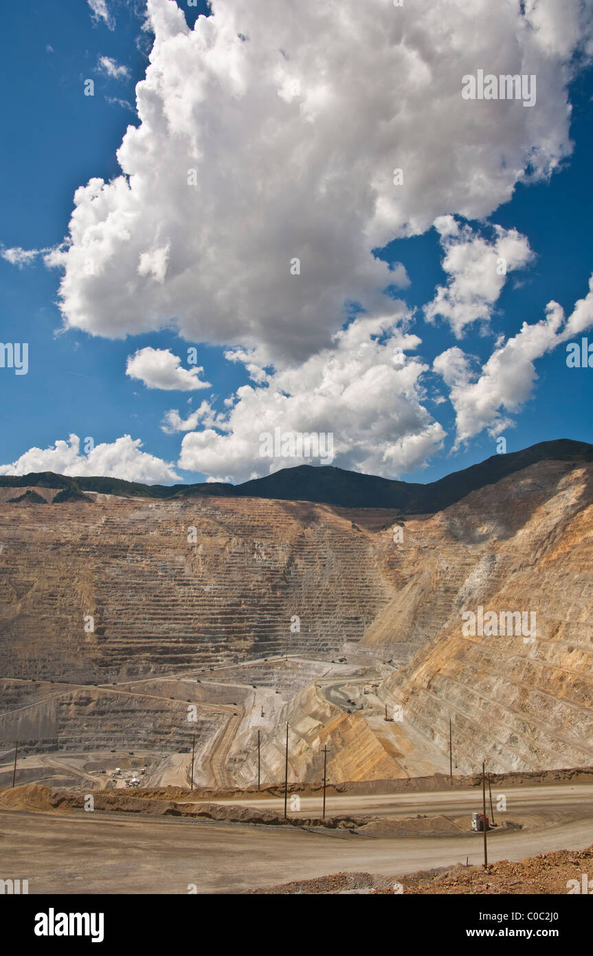 Scène de la Kennecott Utah Copper Mine à ciel ouvert, près de Salt Lake City, Utah, l'un des plus grands du monde. Banque D'Images