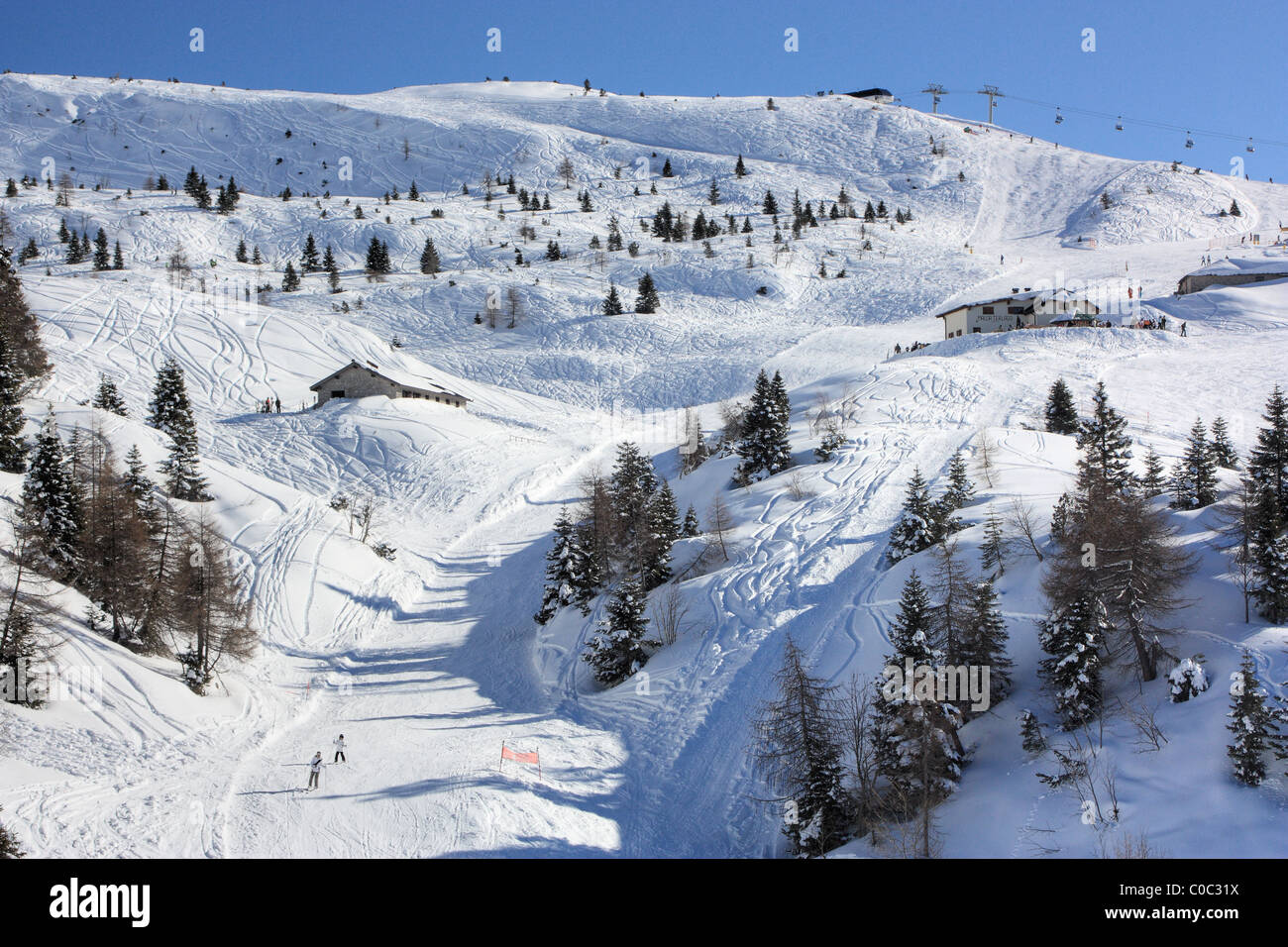 La montagne de ski de Paganella, Trentin, Italie Banque D'Images