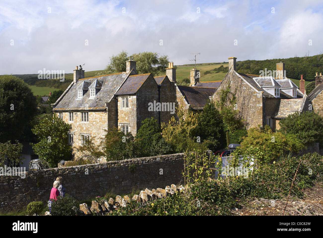 Abbotsbury Dorset de vieilles maisons de village Banque D'Images