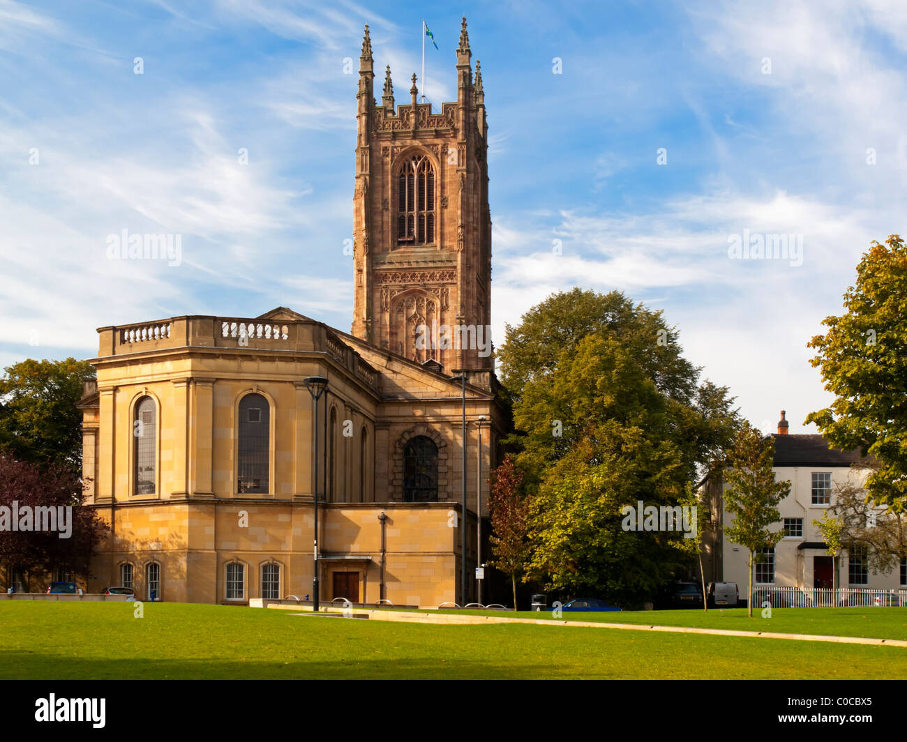 La cathédrale de Derby de tous les Saints à Derby en Angleterre la plus petite cathédrale anglicane en Angleterre construit c1350-1725 Banque D'Images