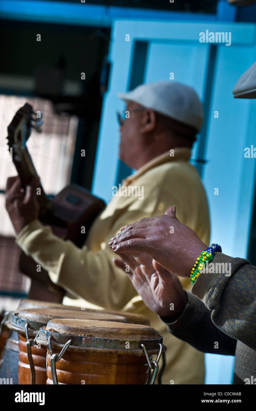 La musique cubaine en bars et restaurants La Vieille Havane Cuba Banque D'Images