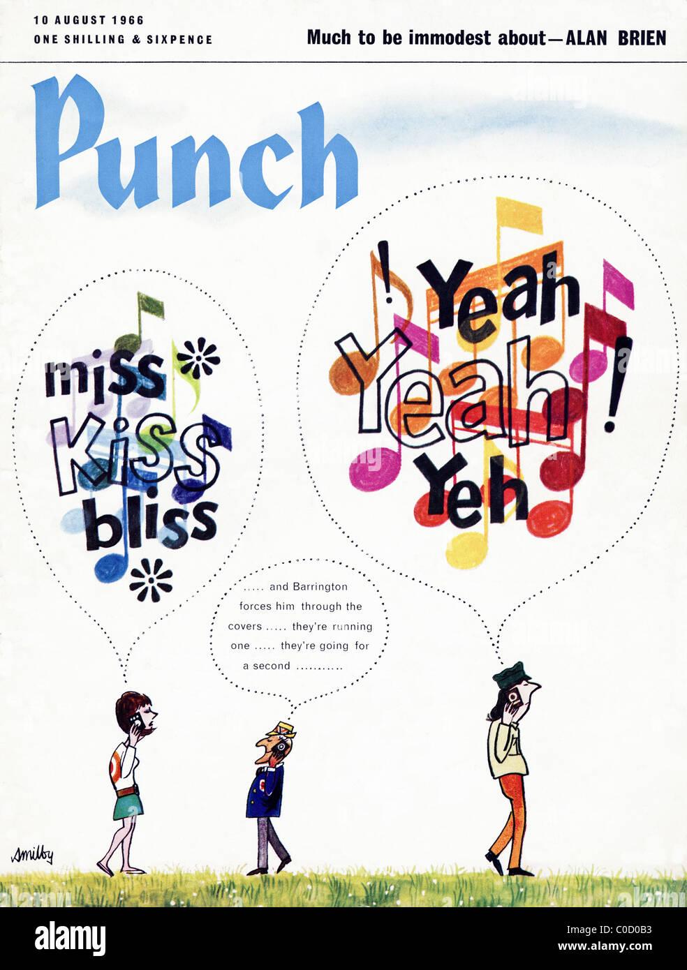 Couverture balançoire des années 60 du magazine Punch 10 août 1966 Banque D'Images