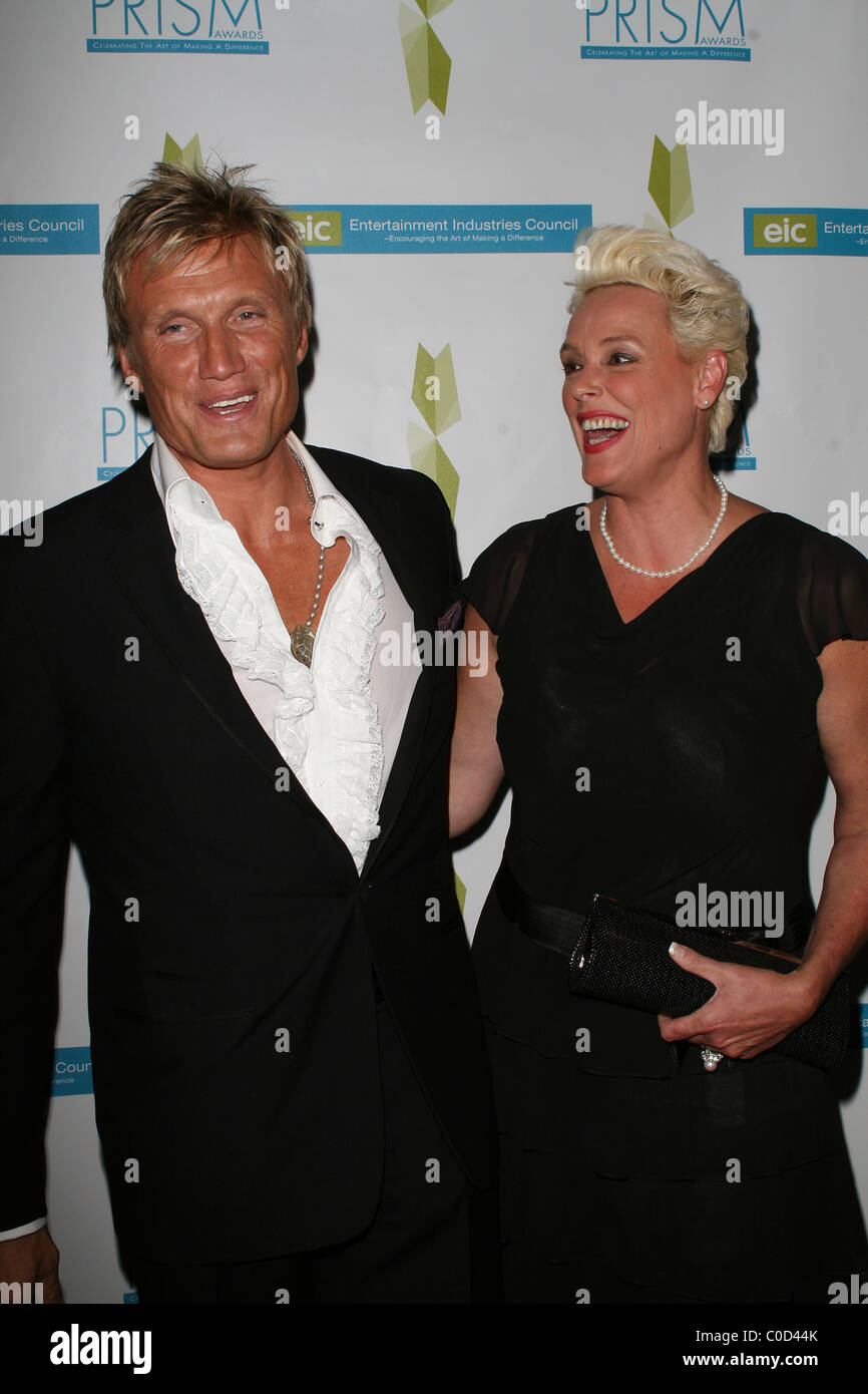 Dolph Lundgren et Brigitte Nielsen 12e édition Prism awards tenue à l'hôtel Beverly Hills Los Angeles, Californie - Banque D'Images