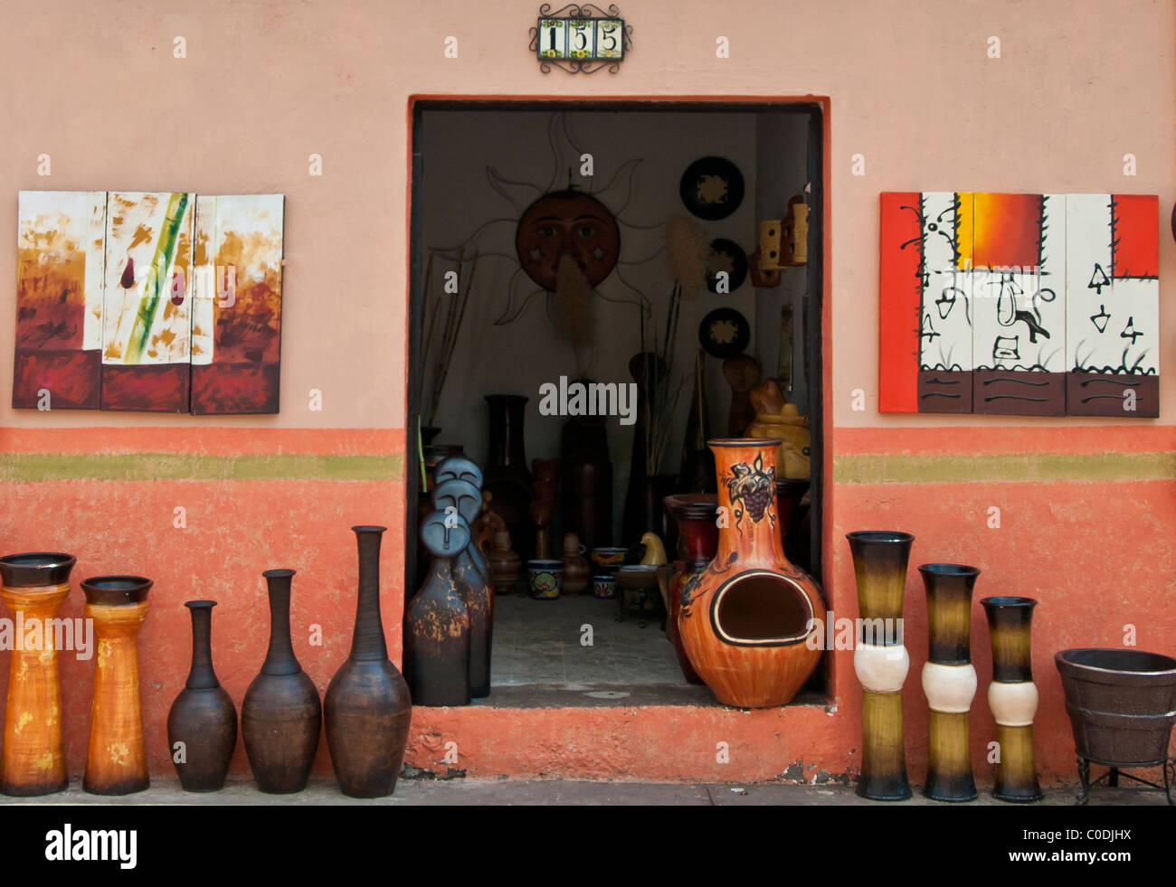 Casa Vieja boutique d'accessoires de maison et galerie d'art à Tonala, au Mexique. Banque D'Images