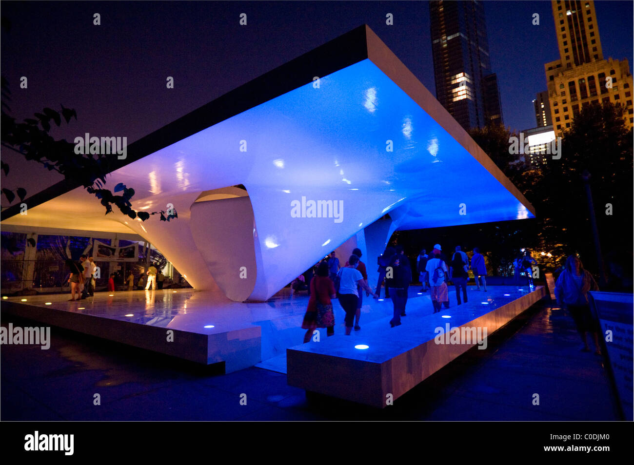 Unstudio burnham pavilion at night, Chicago, Illinois. Conçu par unstudio/Ben van Berkel et Caroline Bos Banque D'Images