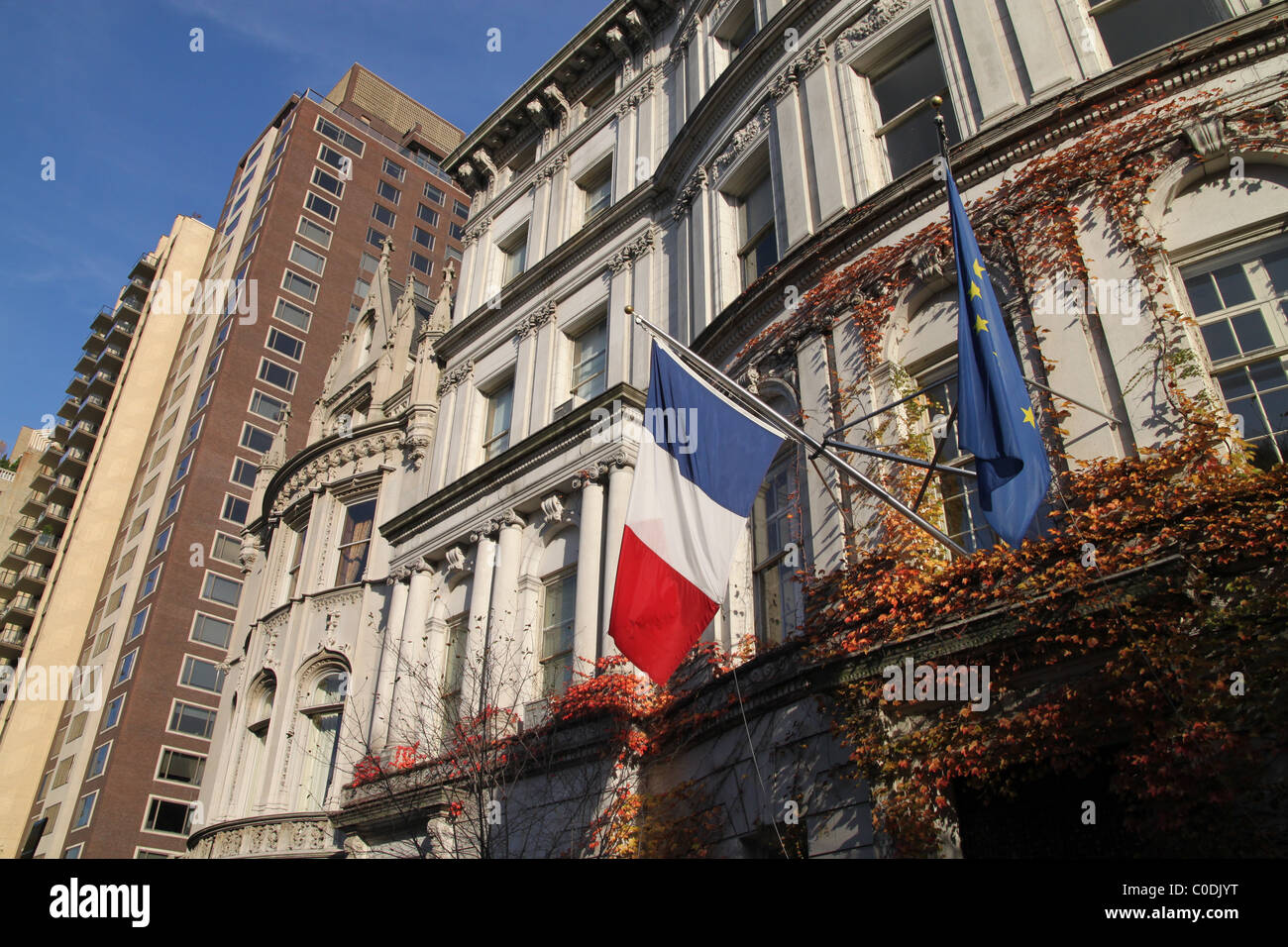 La Cinquième Avenue de New York Office Culturel Français Banque D'Images