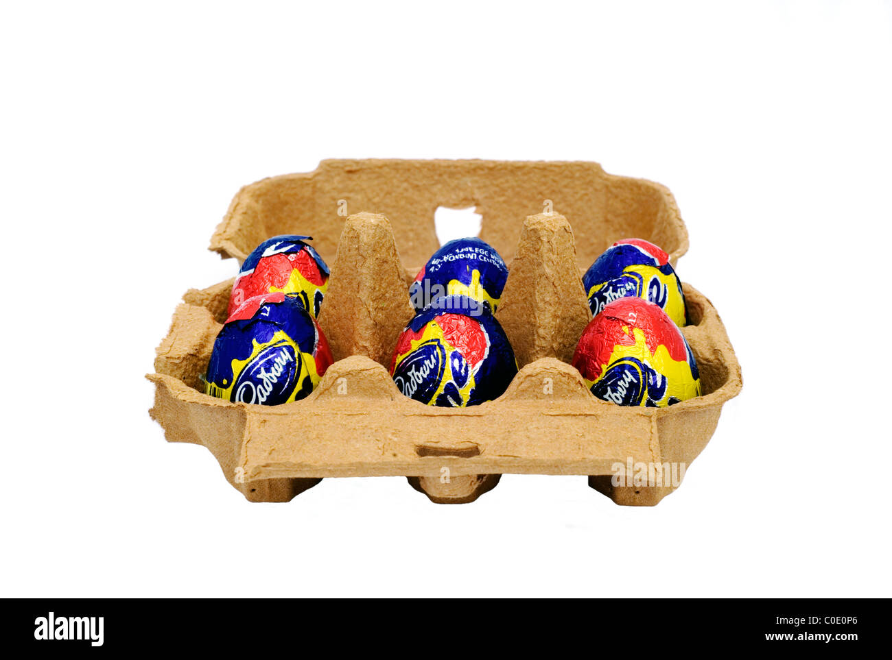 Boîte d'oeufs Les oeufs de Cadbury creme Banque D'Images