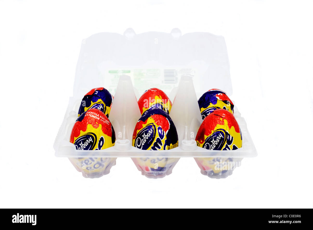 Boîte d'oeufs Les oeufs de Cadbury creme Banque D'Images