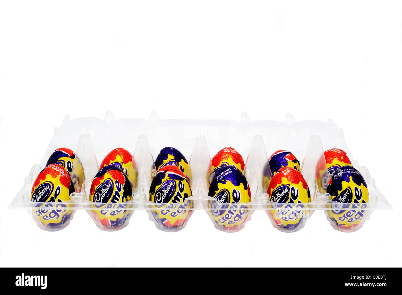 Boîte d'oeufs Les oeufs de Cadbury creme Banque D'Images