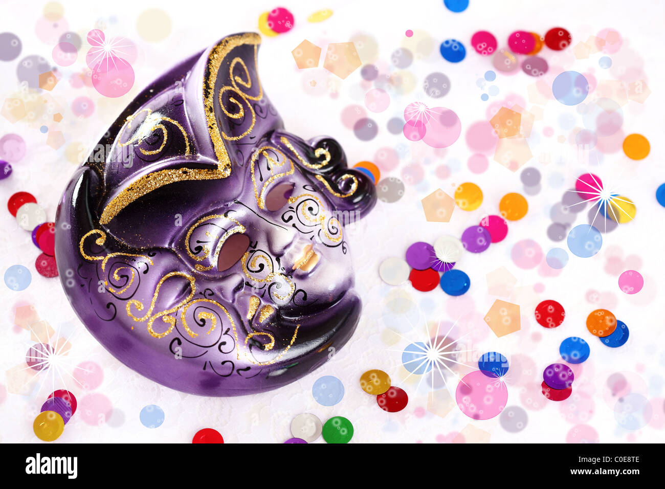 Arrière-plan de carnaval, Nouvel An, ou d'un parti Banque D'Images