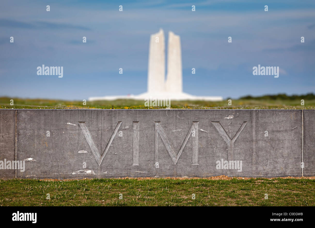 La crête de Vimy, Première Guerre mondiale, Lieu historique national du Canada de la France Banque D'Images