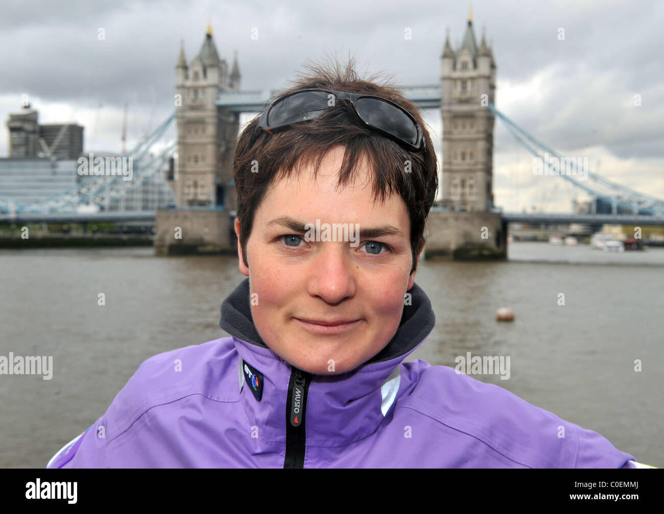 Dame Ellen MacArthur Sugababes sur la Tamise - photocall tenue à Tower Bridge, Londres, Angleterre - 29.04.08 : Banque D'Images