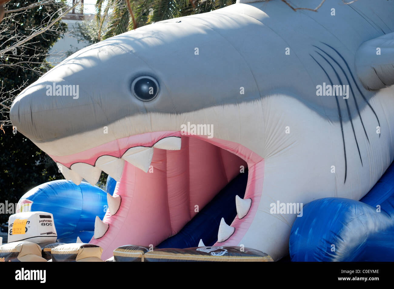 Requin blanc ballon glisser figure Banque D'Images