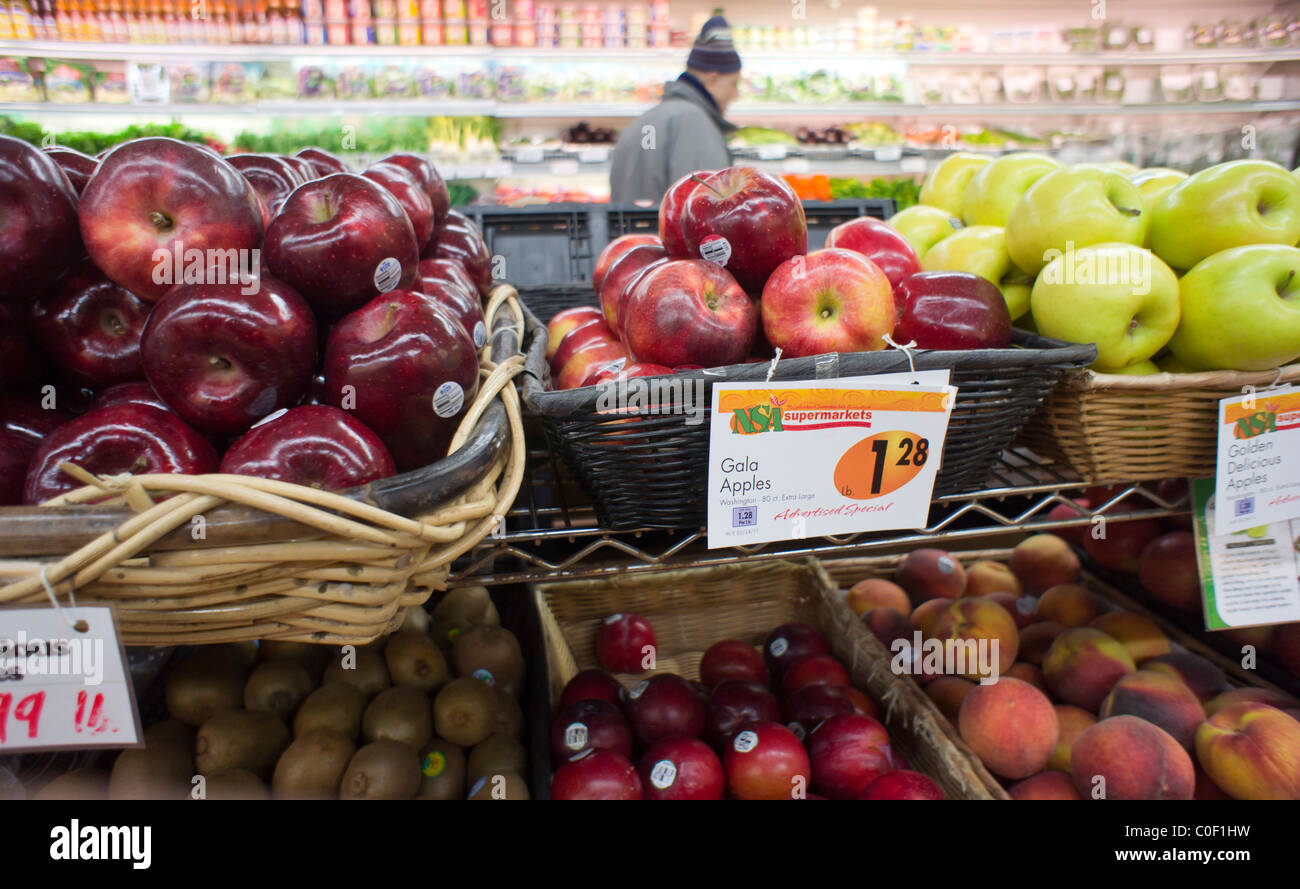 Le rayon des fruits et légumes d