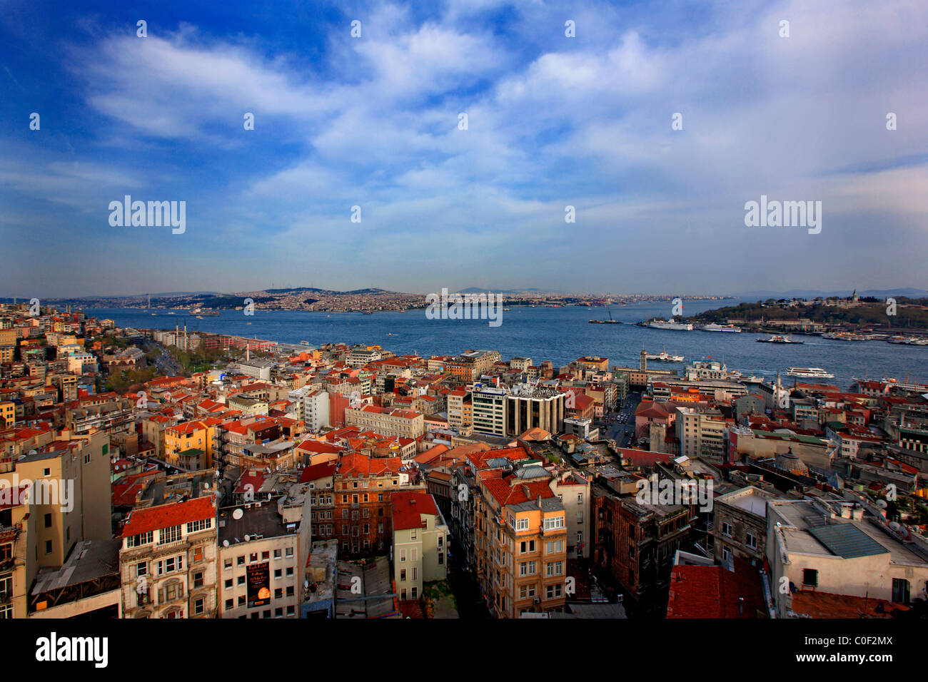 Vue panoramique d'Istanbul de la tour de Galata. La Turquie Banque D'Images