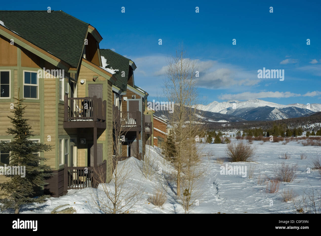 Condos dans la région de Frisco, Colorado, USA Banque D'Images