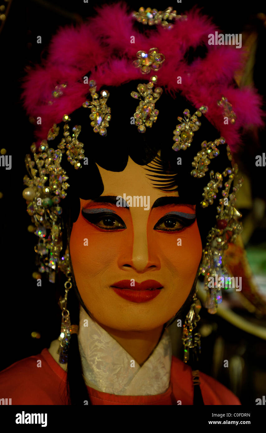 L'opéra chinois voyageant, Chiang Mai, Thaïlande du nord Banque D'Images