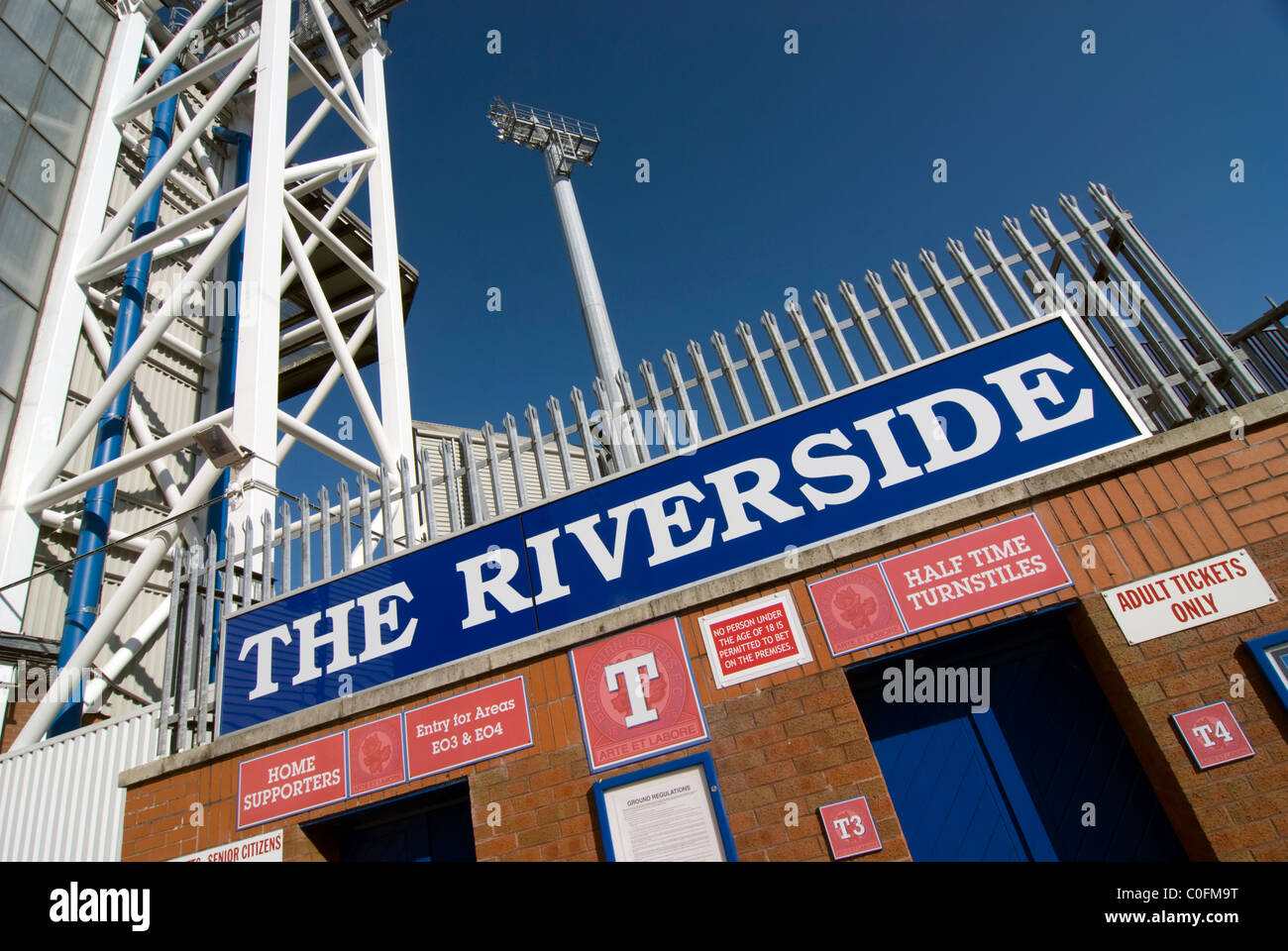 Blackburn Rovers Ewood Park terrain de football Banque D'Images
