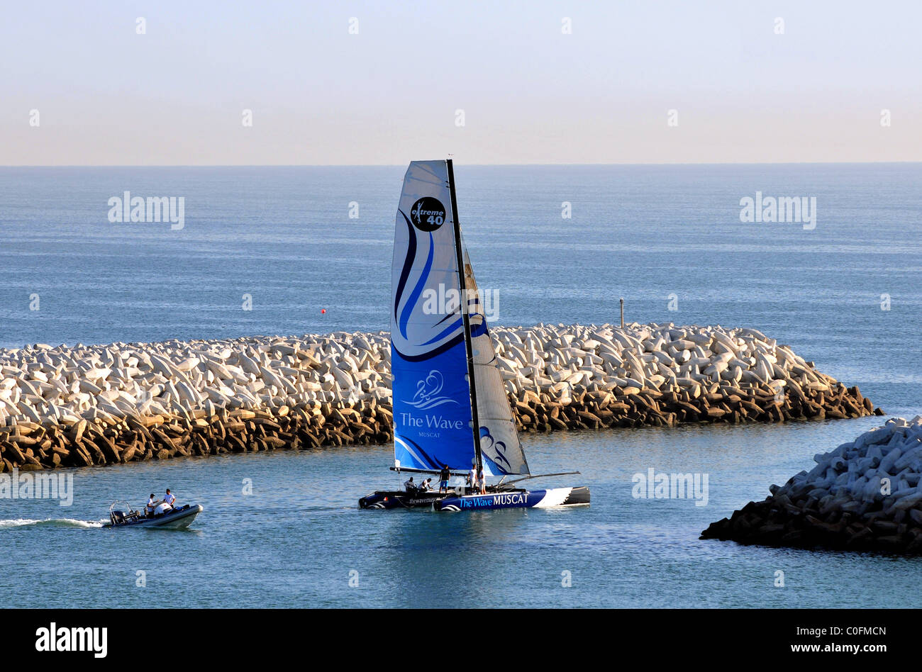 Extreme 40 yacht à Mascate. Le Sultanat d'Oman. Banque D'Images