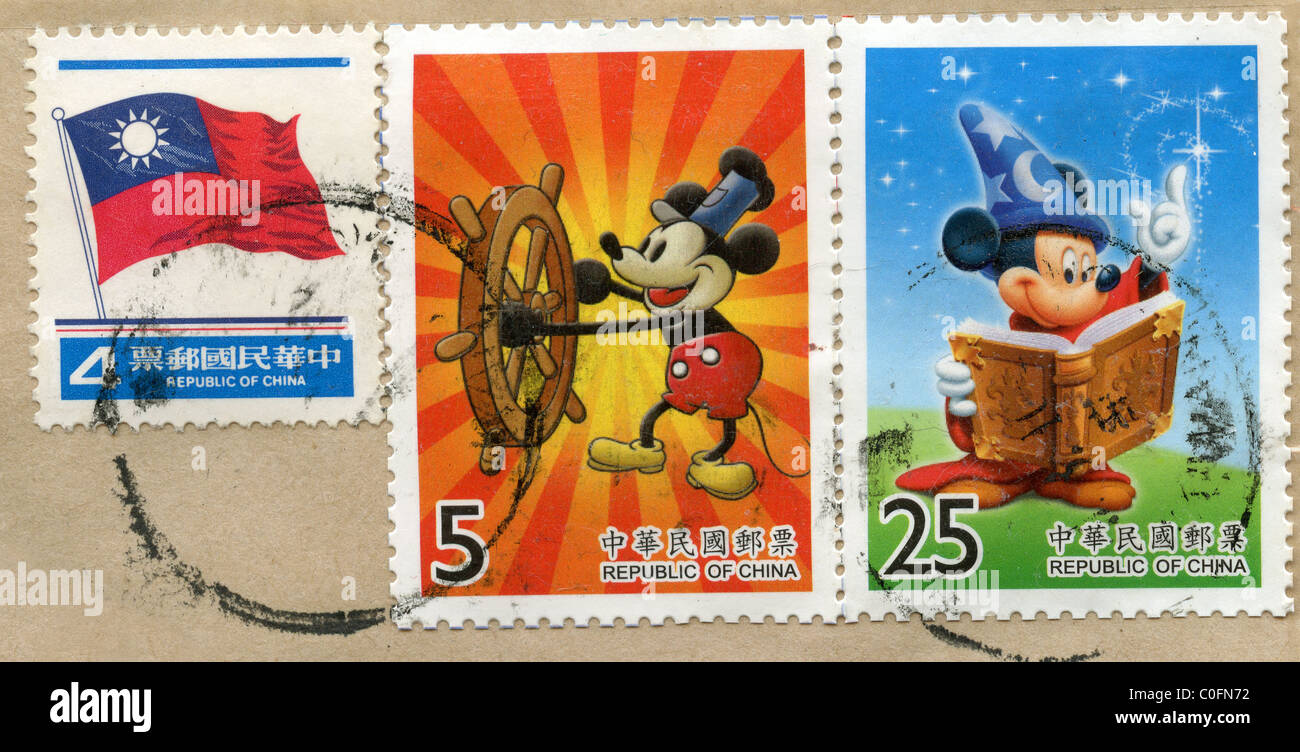 Les timbres de la Chine Banque D'Images