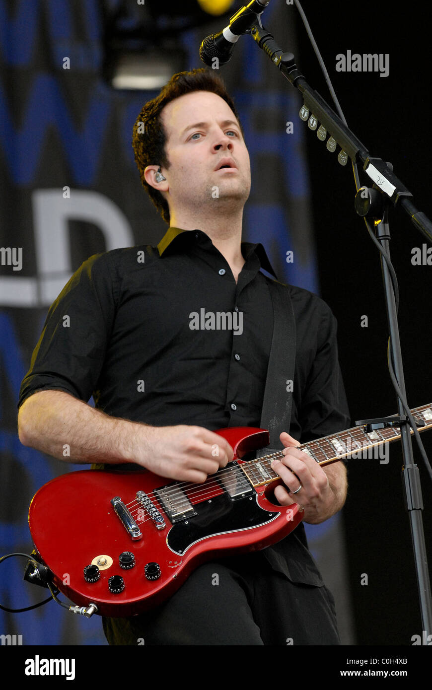 Tom Linton, de Jimmy Eat World Download Festival 2008 - Jour 3 Parc Donington Derbyshire, Angleterre - 15.06.08 Banque D'Images