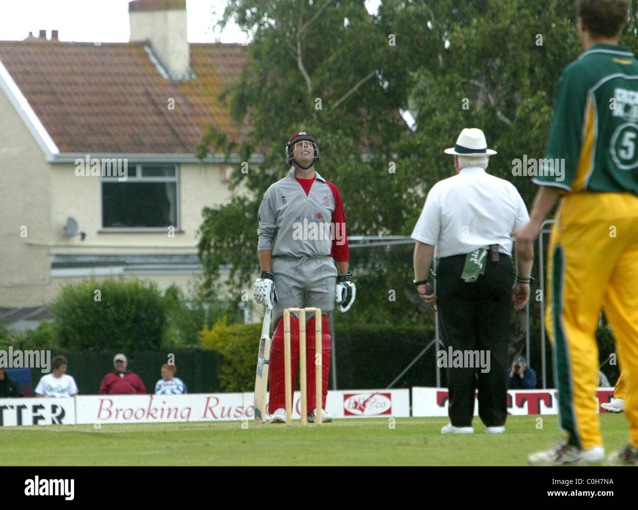 Marcus Trescothick jouant dans un v Somerset Weston Super Mare bénéficier match à Sommerset CC Weston Super Mare, Italie - Banque D'Images