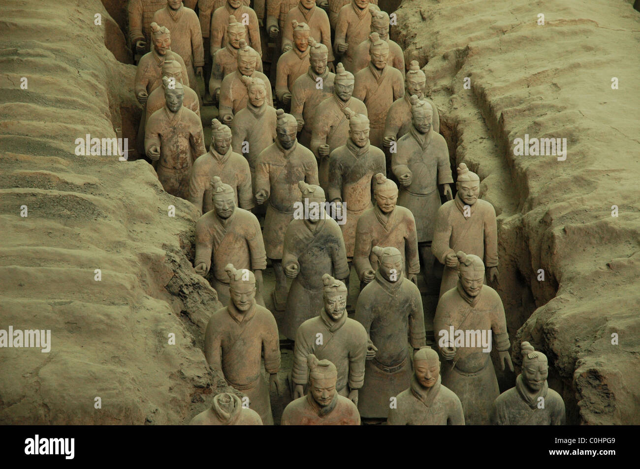 Close-up de l'empereur Qin son armée de terre cuite, Xi'an Banque D'Images