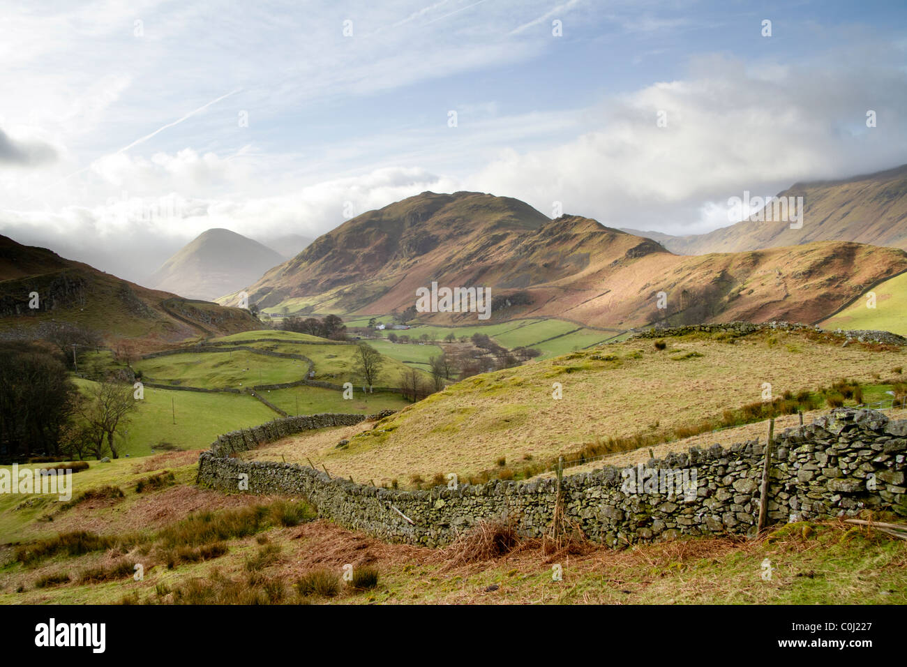 Lake District Fells et vallées Banque D'Images