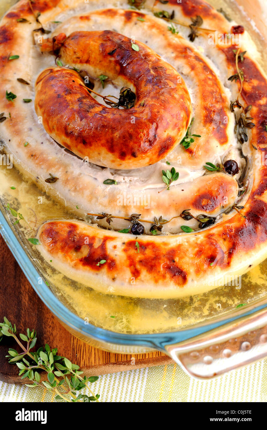 Rouleau de saucisse de porc Banque de photographies et d’images à haute ...