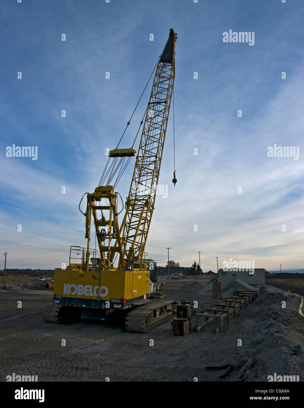 Grues sur chenilles avec ball Banque D'Images