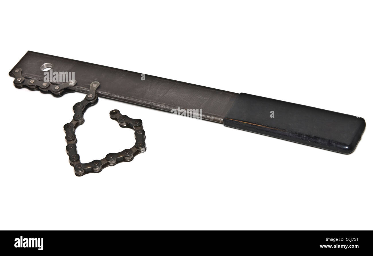 Un vélo de l'outil de dépose ou l'installation des pignons de la roue libre arrière. Banque D'Images