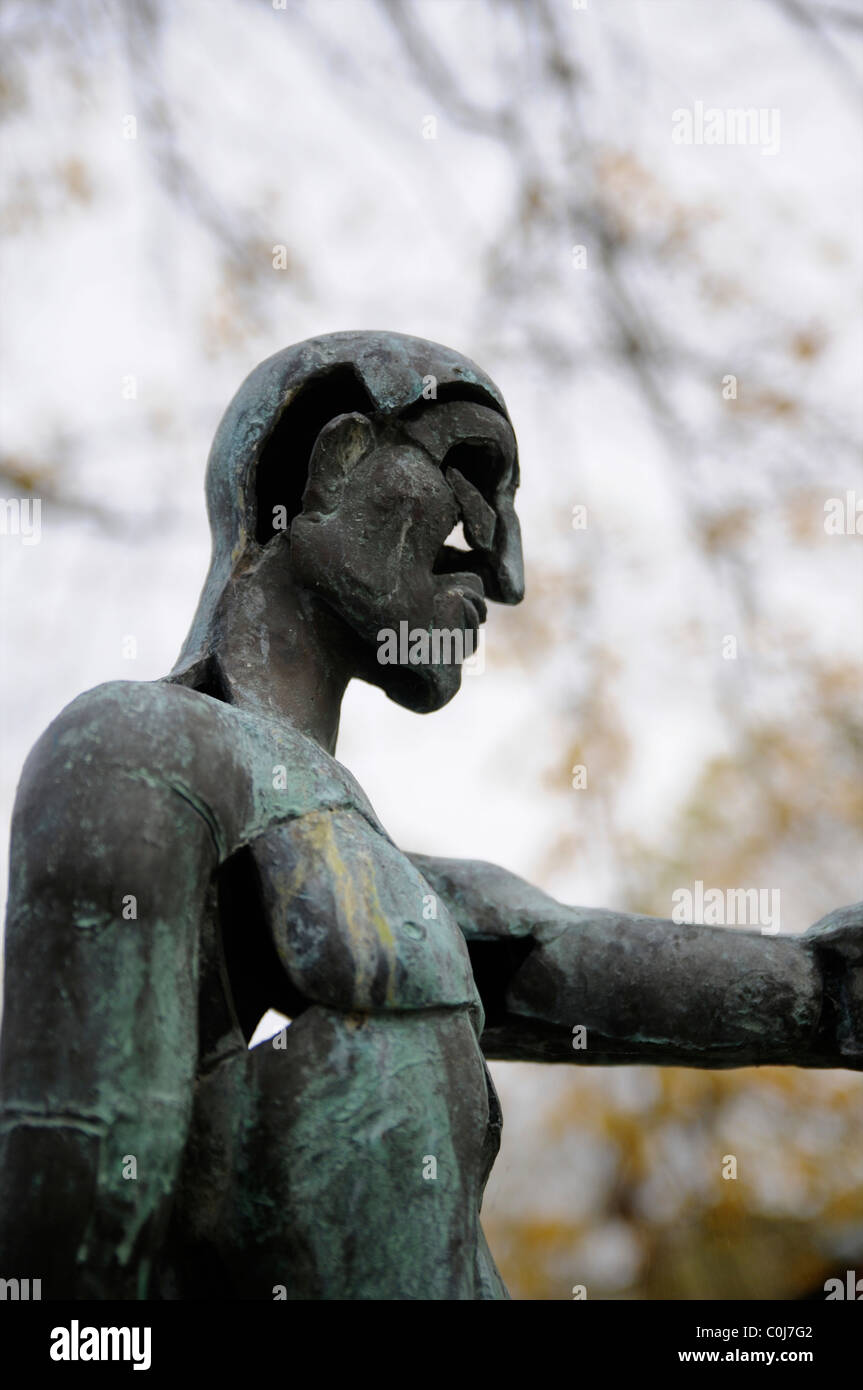 Belgique Bruges les quatre cavaliers de l'Apocalypse la sculpture moderne Banque D'Images