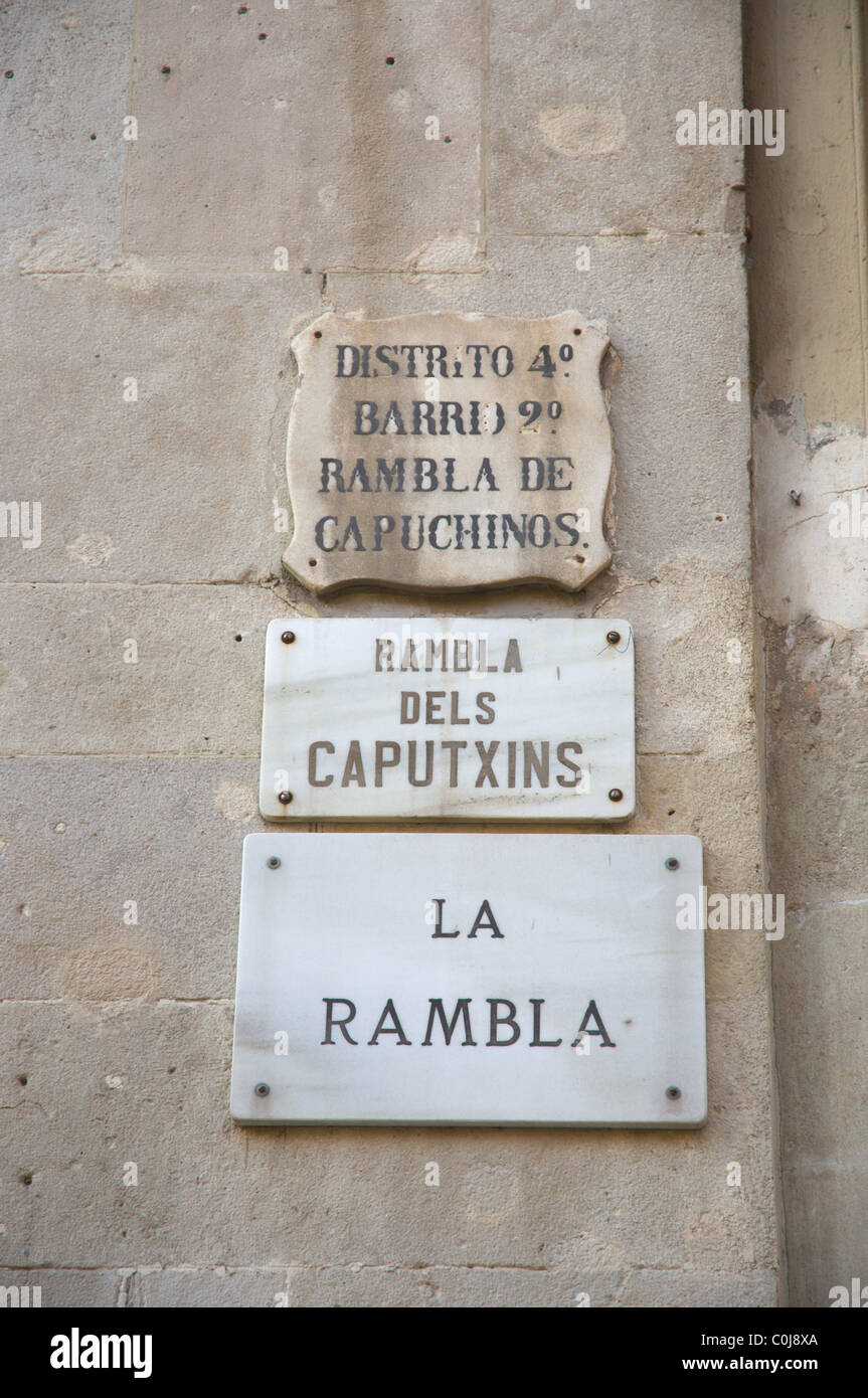 La Rambla de Catalunya de Barcelone Espagne Europe centrale Banque D'Images