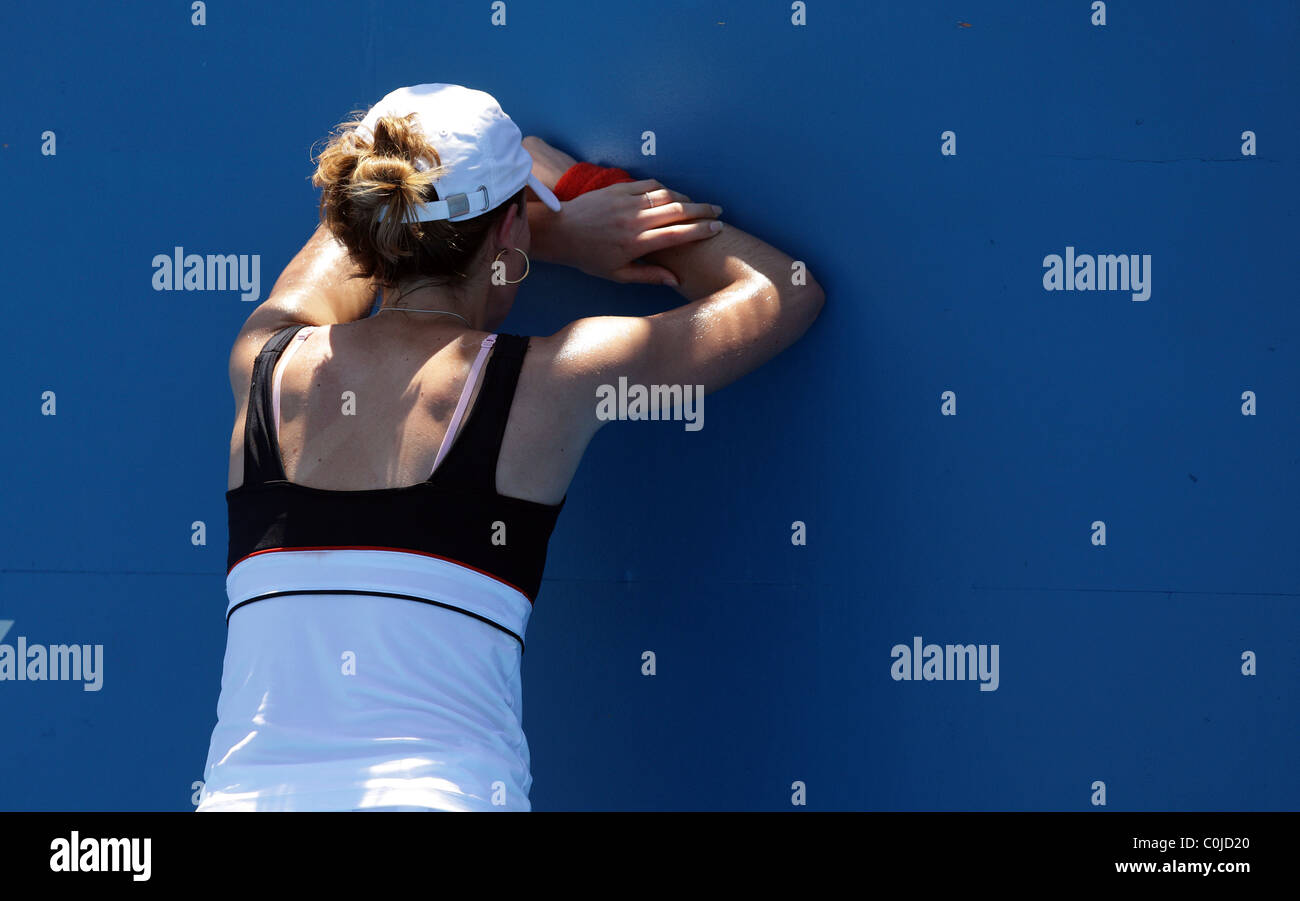 Alize Cornet, France, dans l'action au Medibank Tournoi de Tennis International, Sydney. Banque D'Images