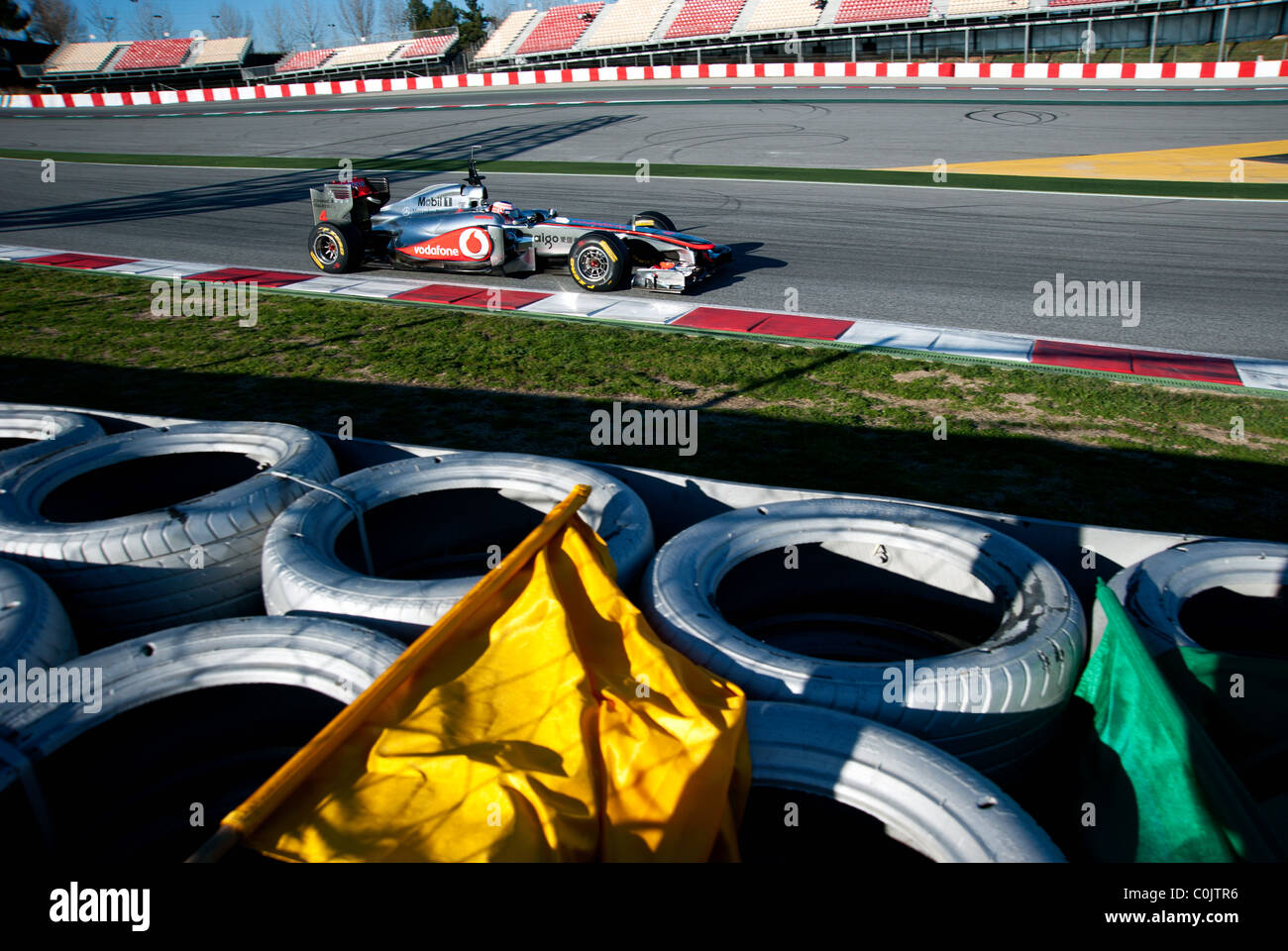 Jenson Button (Grande-Bretagne), McLaren-Mercedes MP4-26, la formule 1 séances d'essai près de Barcelone en février 2011. Banque D'Images