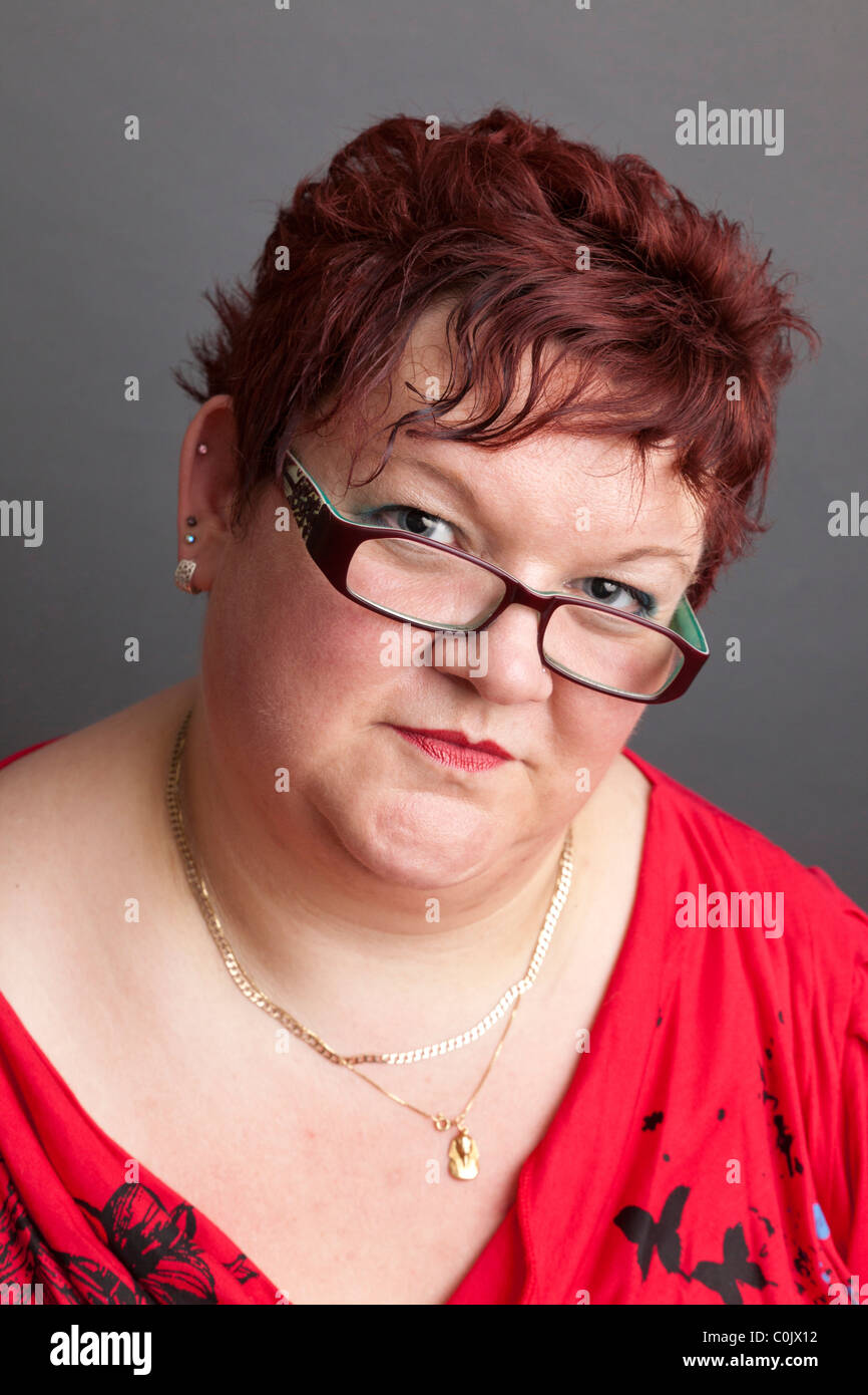 Portrait de femme en surpoids Banque D'Images