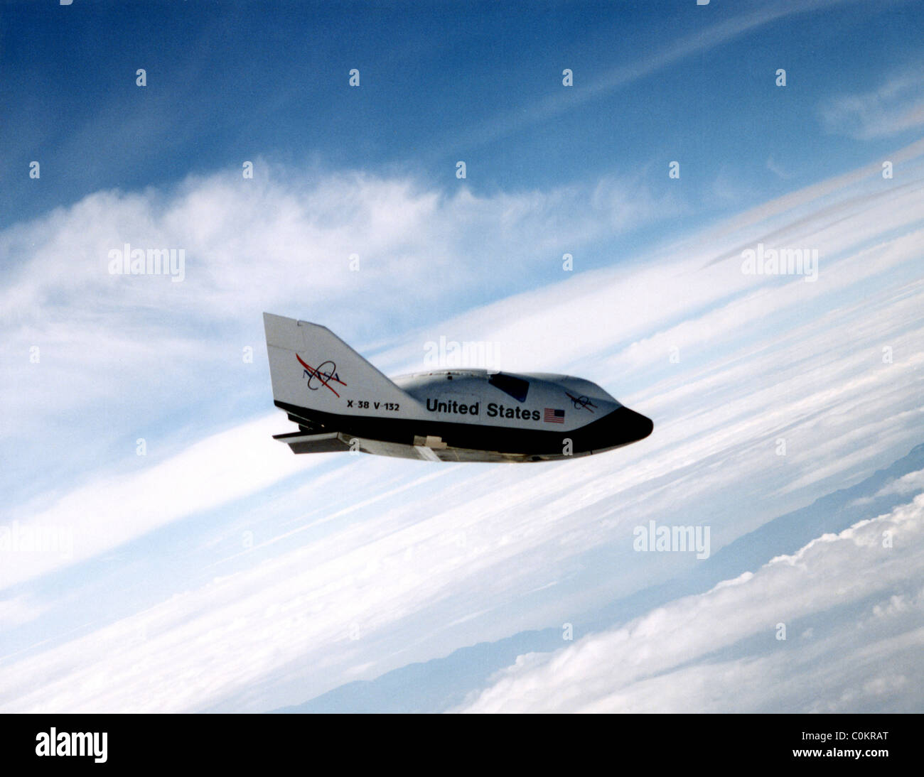 X-38, l'équipage du véhicule expérimental de retour en toute sécurité des astronautes de retour sur Terre à partir d'une station spatiale. Banque D'Images