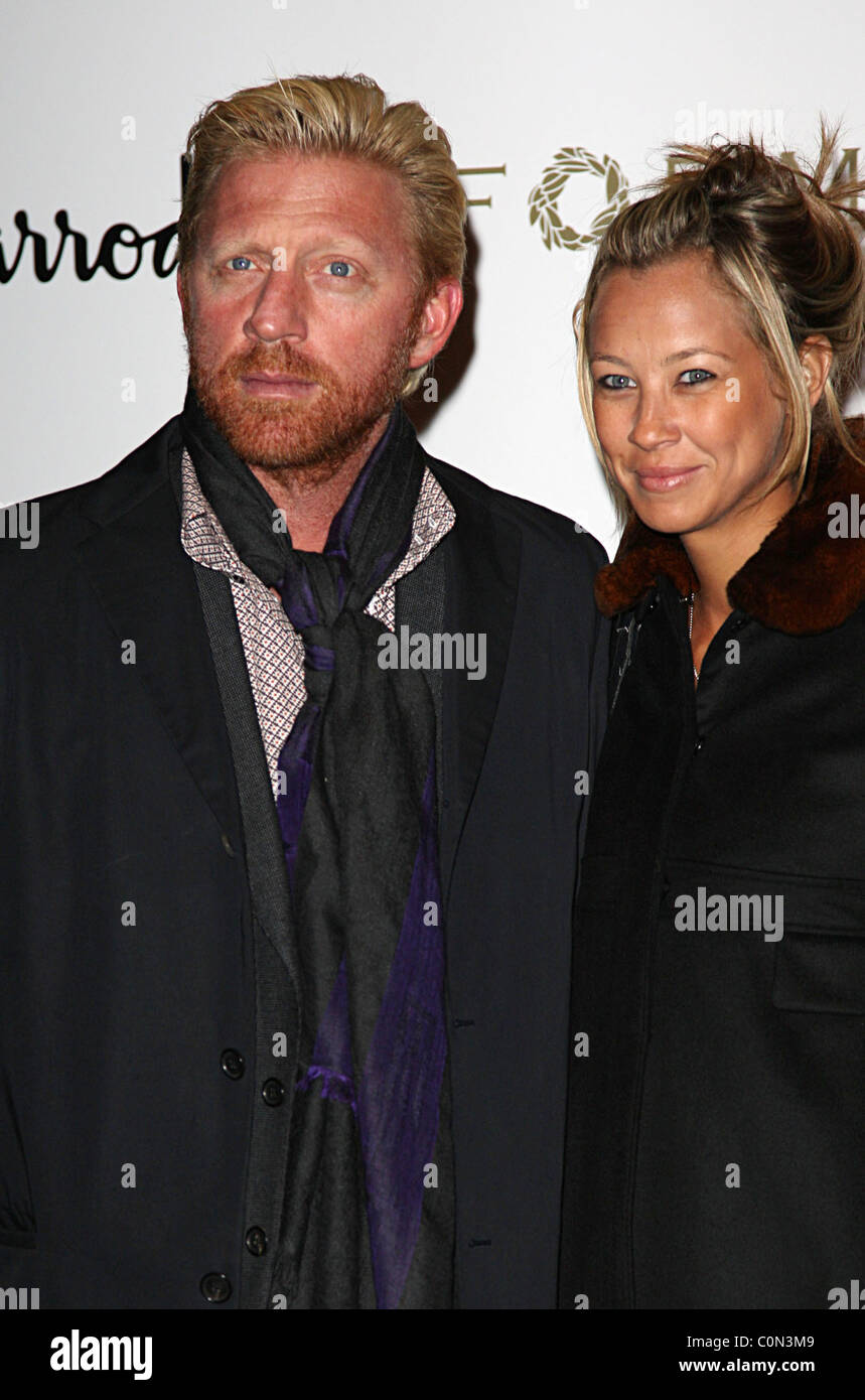 Boris Becker avec son amie Sandy Meyer-Wolden assister à la fête de lancement pour Petra Ecclestone sous forme d'assistant-gérant chez Harrods Banque D'Images