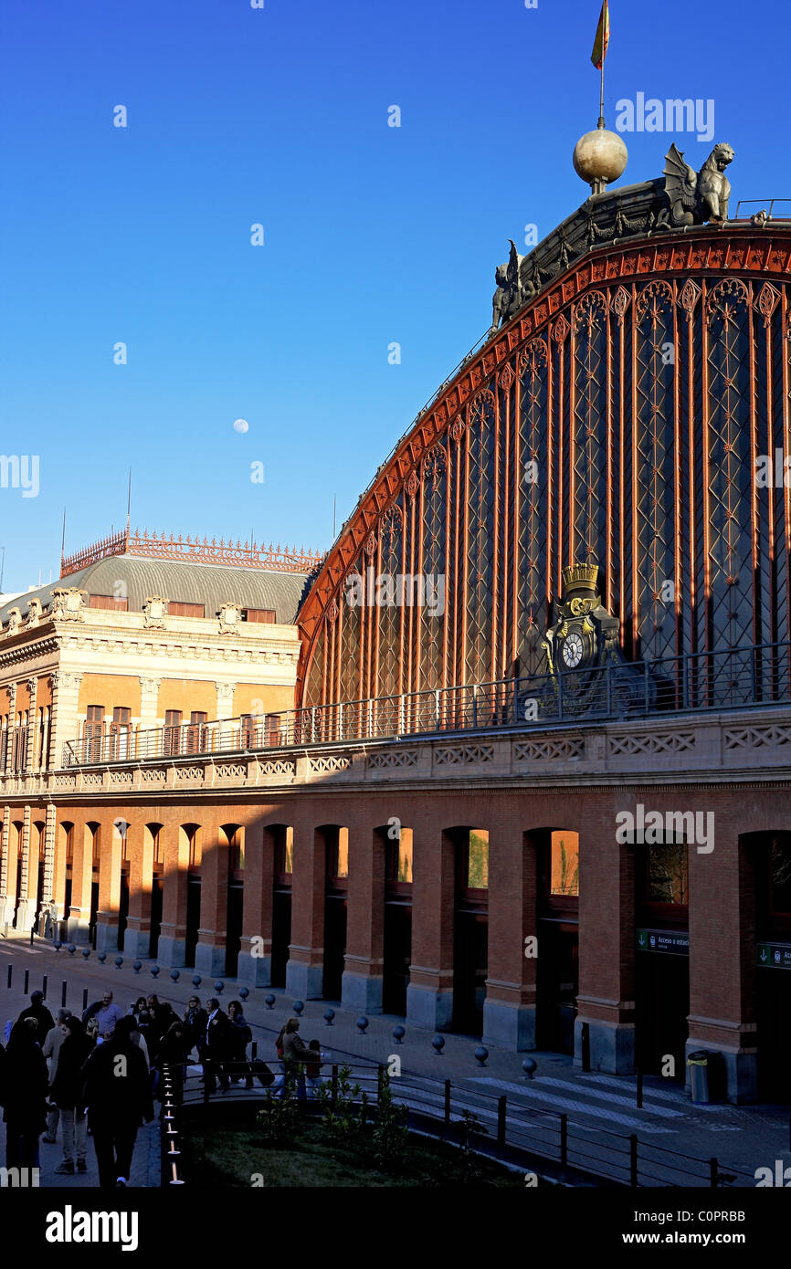Puerta de la gare d'Atocha à Madrid. Banque D'Images