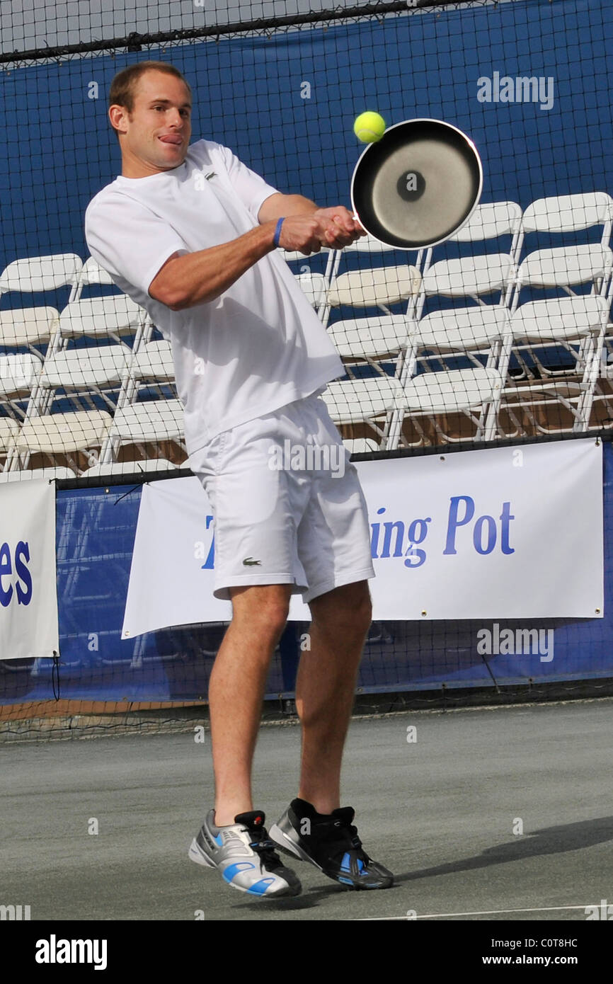 Andy Roddick joue au tennis avec une poêle tennis Andy Roddick 8e  exposition à la Boca Point Country Club Boca Photo Stock - Alamy