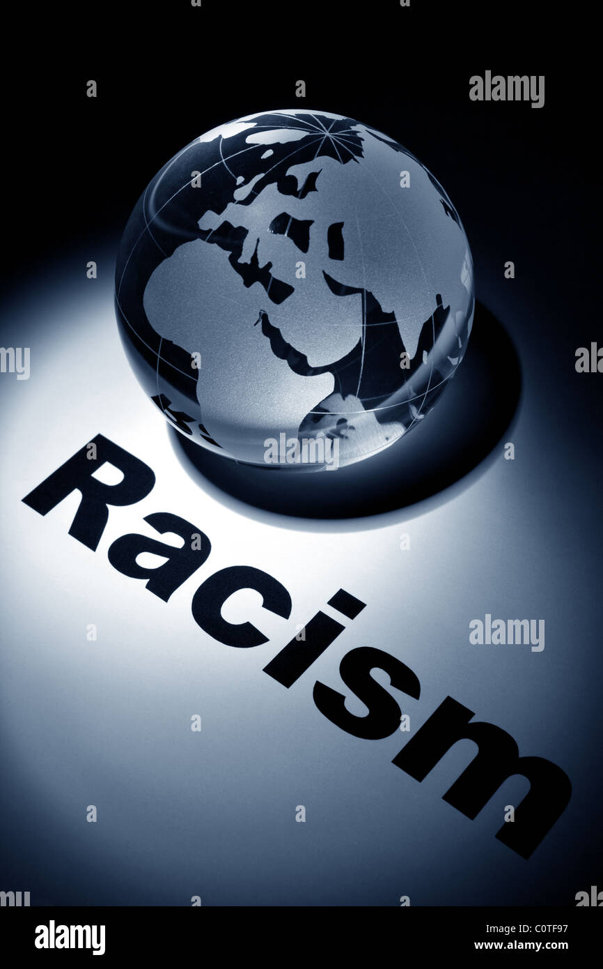 Globe, concept de racisme Banque D'Images