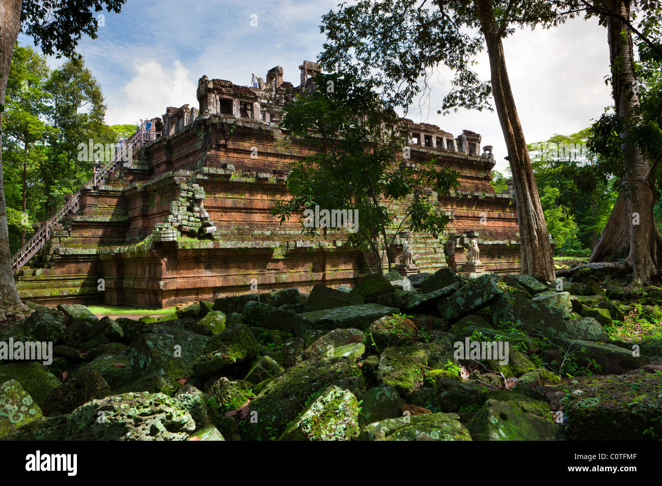 Angkor Thom, le Palais Royal, le Phimeanakas, Temples d'Angkor, Cambodge Banque D'Images