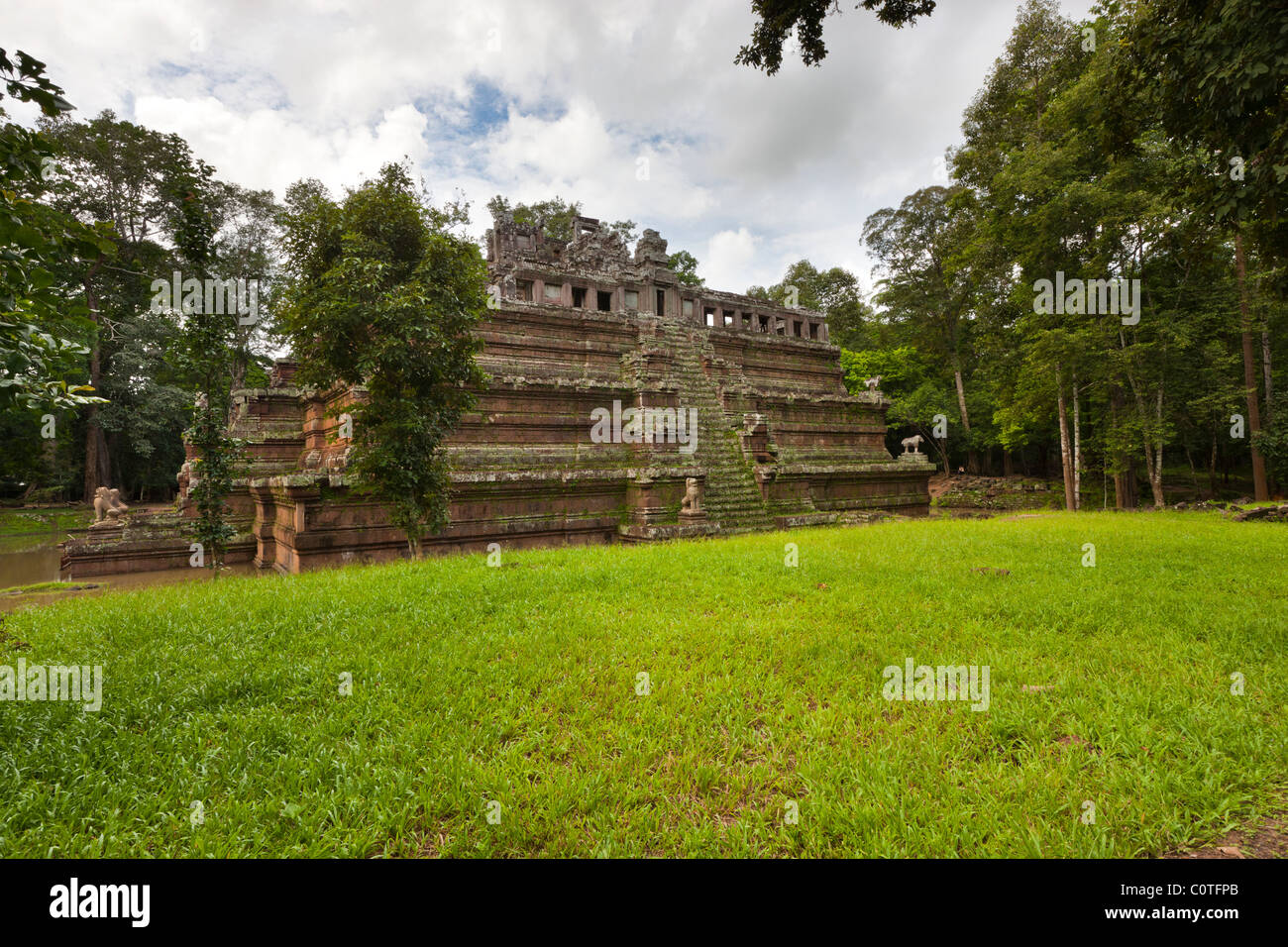 Angkor Thom, le Palais Royal, le Phimeanakas, Temples d'Angkor, Cambodge Banque D'Images