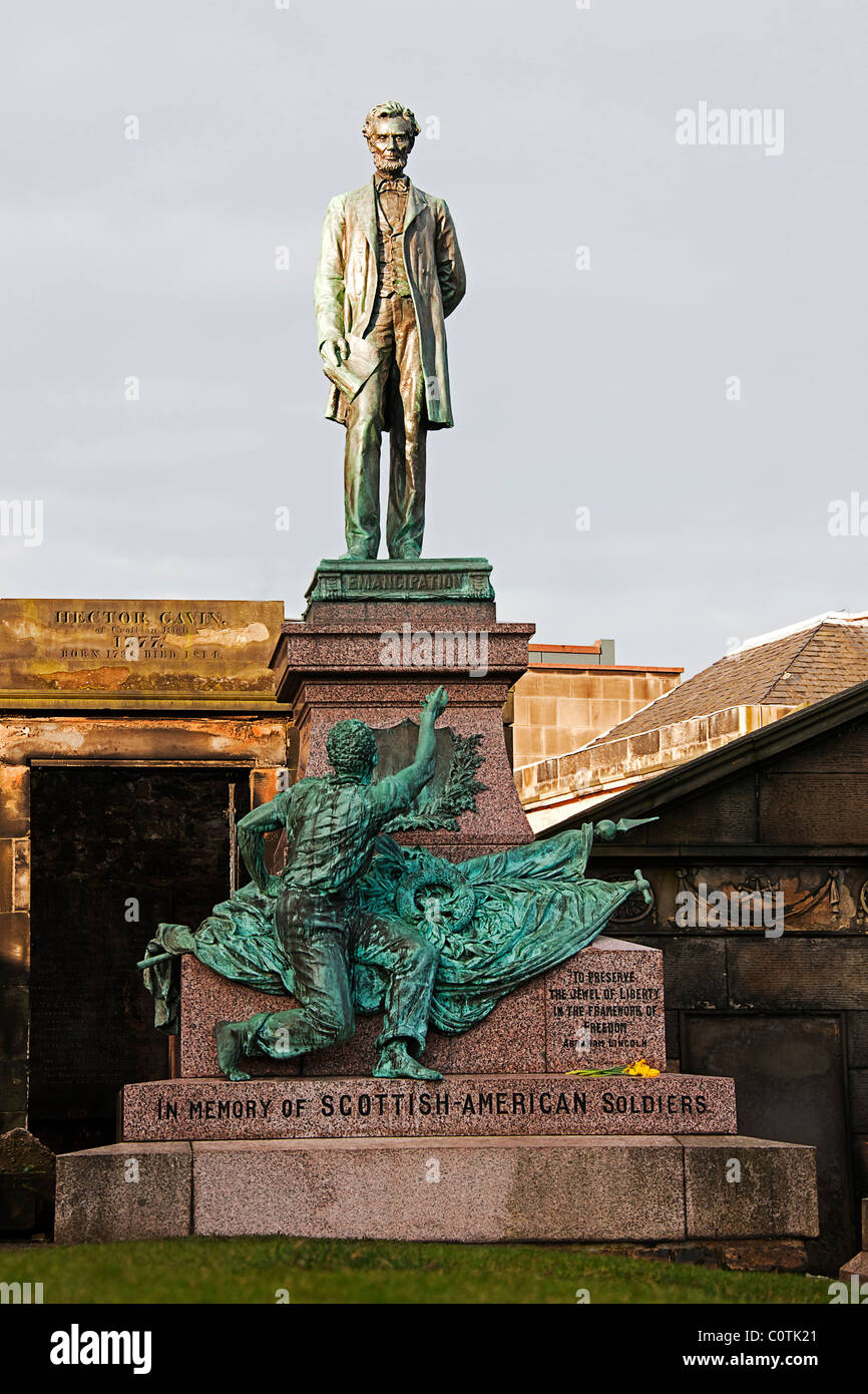Monument des soldats américains écossais. Carlton burial ground Banque D'Images