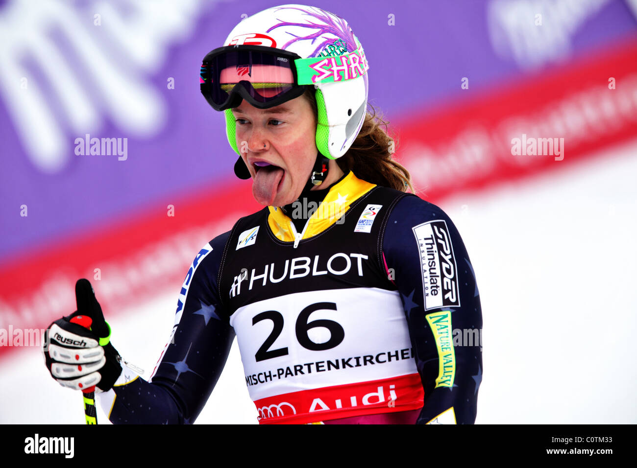 Laurenne Ross (USA) au Championnats du Monde FIS de Ski alpin 2011 à  Garmisch-Partenkirchen Photo Stock - Alamy