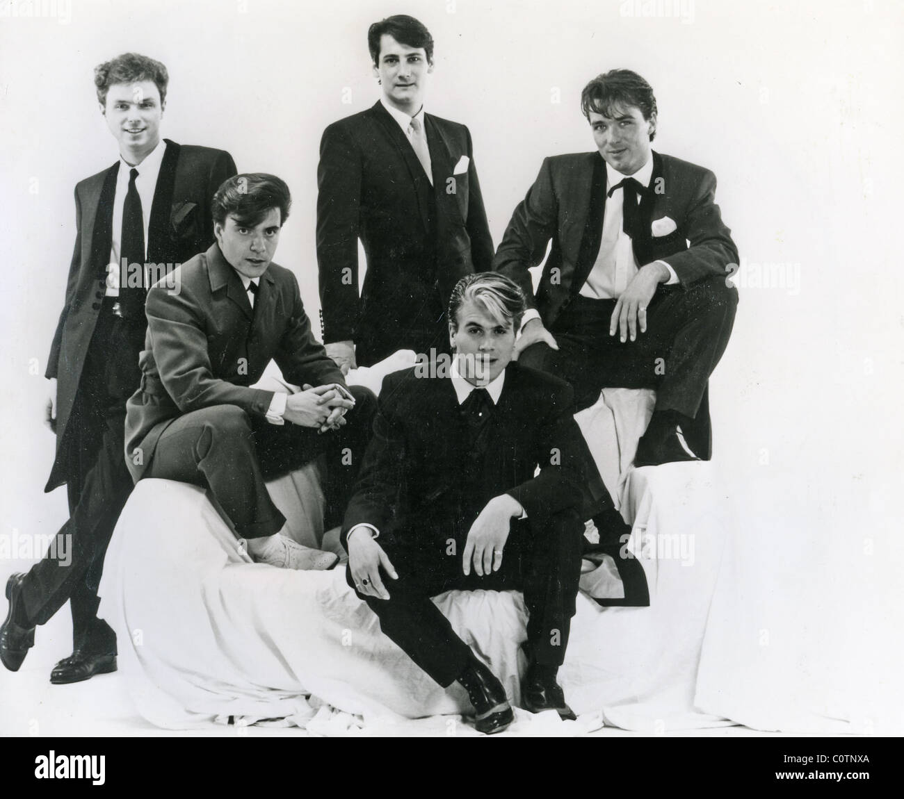 SPANDAU BALLET Articles promotionnels photo de groupe pop britannique vers 1985 Banque D'Images