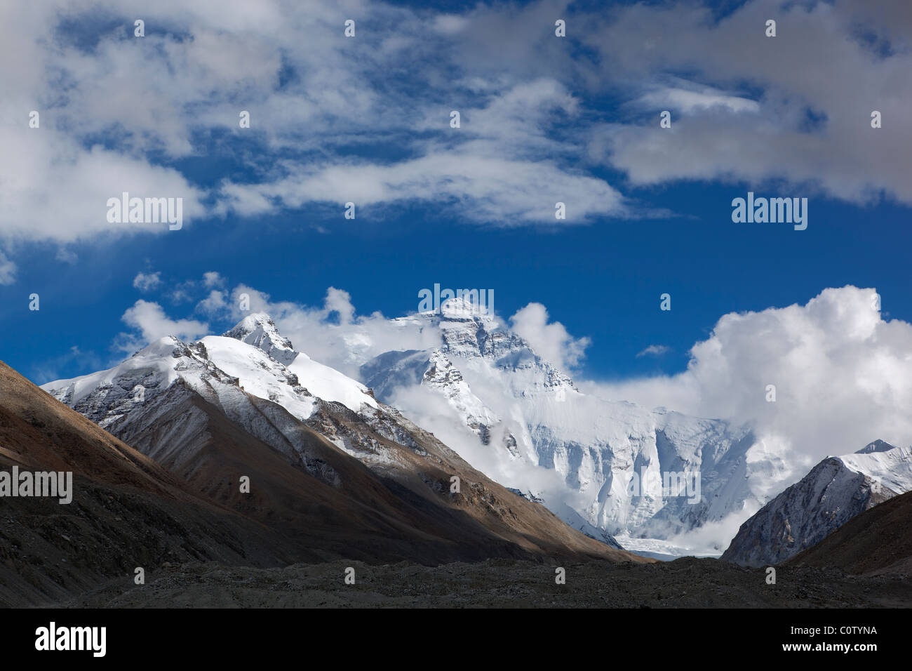 Tibet : le mont Everest Banque D'Images