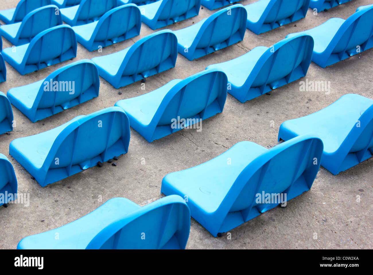 sièges bleus Banque D'Images