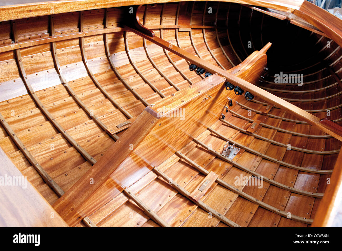 Bateau en bois traditionnel Banque D'Images